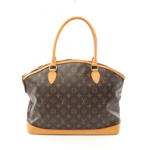 LOUIS VUITTON（LV） Borsa tote orizzontale Louis Vuitton Lockit M40104 monogramma tela pelle marrone LV