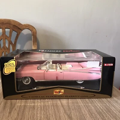 Maisto 1/18 Scale - Cadillac Eldorado Biarritz - Premiere Edition - Pink - Boxed - Image 1 of 4