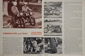 1968 Yamaha YR2 YR2C Original Motorcycle 3pg Test Article - Picture 1 of 1
