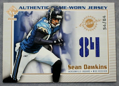 Sean Dawkins 2002 Pacific Private Stock Reserve Numbers Game Worn Jersey #/84 - Image 1 of 3
