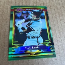 1994 Topps Finest REFRACTOR Mark Lemke #95 Atlanta Braves Baseball Card (d3)