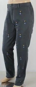 Polo Ralph Lauren Grey Tuxedo Teddy Bear Classic Fit Flat Front Pants NWT - Picture 1 of 1