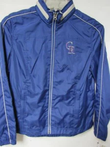 Rockies Womens Size M or L Full Zip Windbreaker Jacket with Hidden Hood B1 252 - Picture 1 of 6