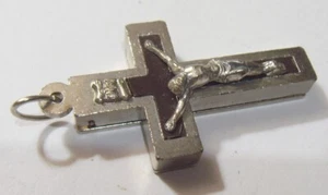 vintage catholic reliquary crucifix cross relic terra catacomb pendant FC1317 - Picture 1 of 6