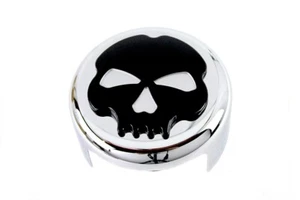 Cubierta de bocina de calavera cromada para Harley Evolution Twin Cam Sportster 1993-up - Imagen 1 de 4