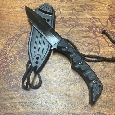 Cuchillo de cuello de hoja fija de acero 75th Ranger Regiment Sua Sponte D2 Foto 1 de 4