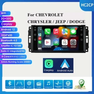 For Jeep Wrangler 2007-2015 7" Android 12 Car Radio Stereo GPS Navi WiFi CarPlay - Picture 1 of 24