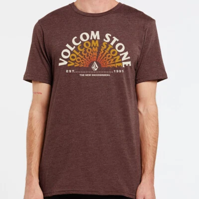 Volcom Eminate Skateboard T-Shirt Tee Mahogany NEW NWT Streetwear Snow Surf  - Image 1 of 4