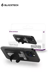 Blacktech Smart Card Holder Phone Stand Adhesive Stick On Wallet Phone Holder - Picture 1 of 3