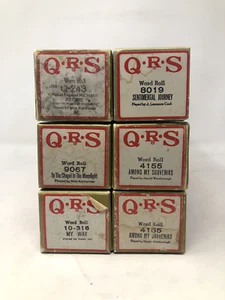 Lot of 6 Piano Rolls with Original QRS Boxes My Way Sentimental Journey - Picture 1 of 16