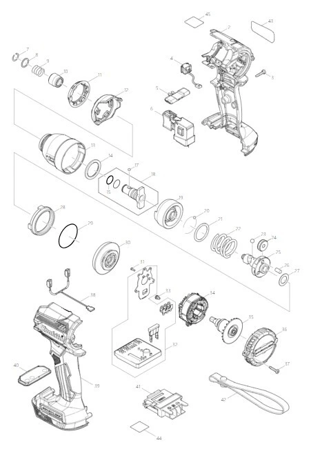 Makita Ersatzteile für DTD171 Akku-Schlagschrauber