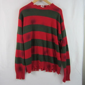 amscan nightmare on elm sweater Striped distressed small/medium - Picture 1 of 8