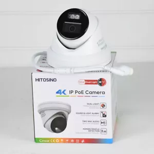 8MP Hikvision Compatible Smart Hybrid Light Turret Two-way audio POE IP Camera - Picture 1 of 8