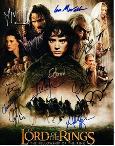 Sean Astin Serkis Tyler Lee Wood +5 signed 11x14 Photo autographed Picture  COA - Picture 1 of 1