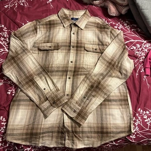 Herren GEORGE super weiches Flanellhemd Größe XL 46-48 kariert braun/hellbraun - Bild 1 von 6