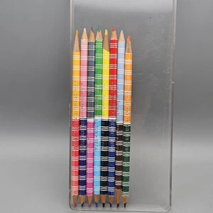 Juego de 8 lápices de colores Empire Pencil de doble color 2 caras vintage - Imagen 1 de 4