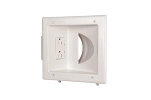 Recessed Media Plate with Duplex Receptacle - Afbeelding 1 van 1