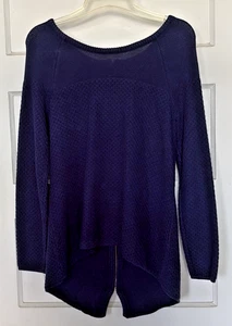 Signature Studio Navy Blue Sweater with Back Zipper Size L - Picture 1 of 4