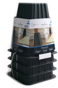 Mainstays Home Management Hochbetterhöhungen, schwarz, 4er-Pack, montiert Größe 6,75 Zoll - Bild 1 von 4