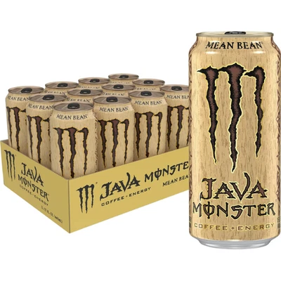 Monster Energy Java Monster Mean Bean Café + Bebida Energética, Paquete de 12 Fl Oz Foto 1 de 4