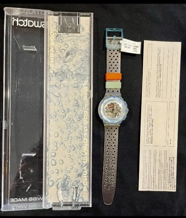 Vintage Swatch Scuba JELLY BUBBLES SDK104 1992 BRAND NEW Old Stock - Image 1 of 1