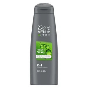 Colomba Men+Care Fresh and Clean 2-in-1 shampoo e balsamo 12 fl oz - Foto 1 di 10
