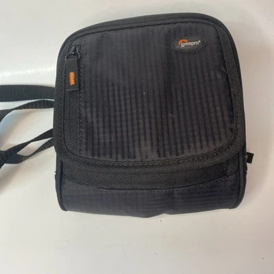 LOWEPRO Small Compact Canvas Camera Case Bag Pouch with Shoulder Strap Black - Image 1 of 4