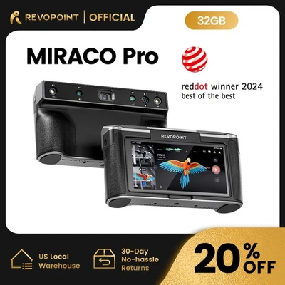 Revopoint MIRACO PRO 3D Scanner For 3D Print 0.02mm All-in-one Handheld Scan32GB - Image 1 of 4