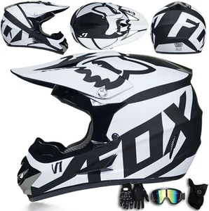 Casco de motocross para niños adultos casco integral + gafas cruzadas + guantes - Imagen 1 de 35