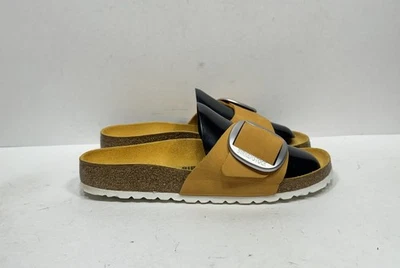 Sandalias Birkenstock Madrid Hebilla Grande Albaricoque Nubuck Sin Cordones Para Mujer Talla 9 N Foto 1 de 4