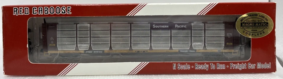 N Scale Red Caboose 19210-7 Southern Pacific Closed Auto Rack TTGX 255103 - Image 1 of 4
