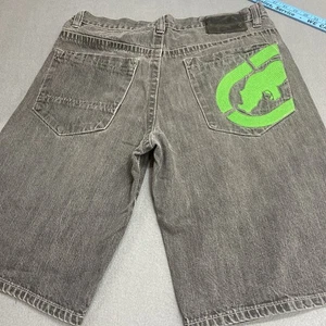 Vintage Men’s 36 Ecko Unltd. 1972 Baggy Fit Jean Shorts Black Denim Y2K Jorts - Picture 1 of 15
