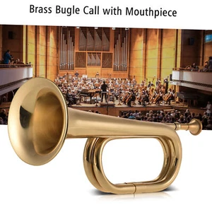 1pc B Flat Bugle Call Trumpet Cavalry Horn Bugle Cavalry Trumpet C3I9 - Picture 1 of 7