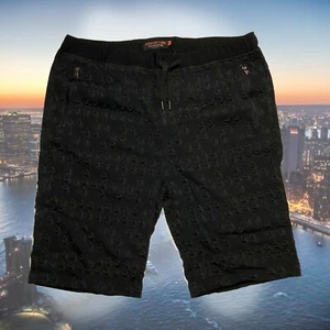 Director's Cut By Luxu-T Houndstooth Pattern Men's Black Fashion Shorts - Picture 1 of 7