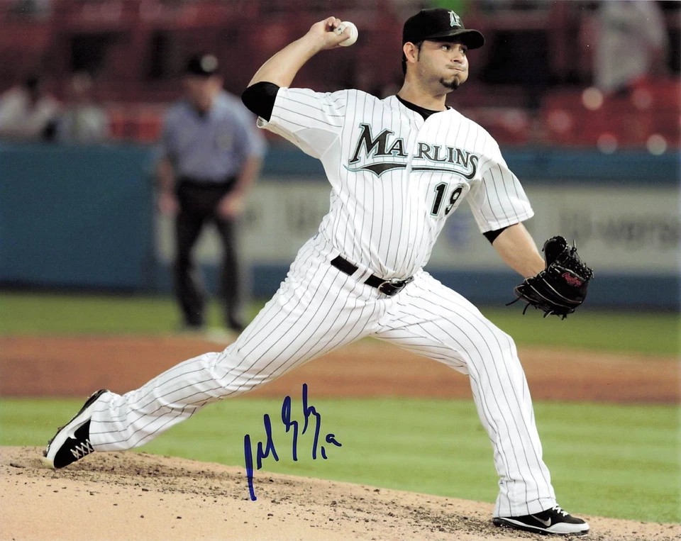 Automático firmado por Aníbal Sánchez Marlins 8x10 *4556 Foto 1 de 1