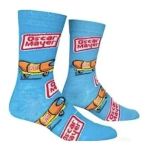 Odd Sox Oscar Mayer Men's Novelty Crew Socks Size 6-12 New With Tag - Picture 1 of 2