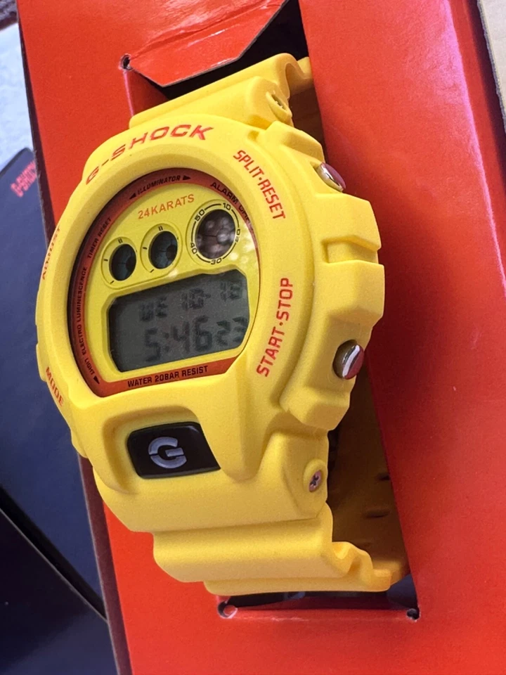 Casio G-shock DW 6900 H9 Yellow Slasher Berbeze Sk8 RARE