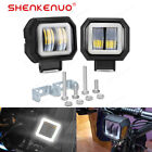 2X 3Inch Spotlight Led Work Light Led Pods Drl Halo Driving Fog Offroad 4Wd