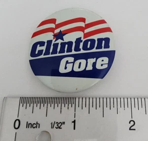 Clinton Gore Presidential Political Campaign Collectible Pin Button - Picture 1 of 2