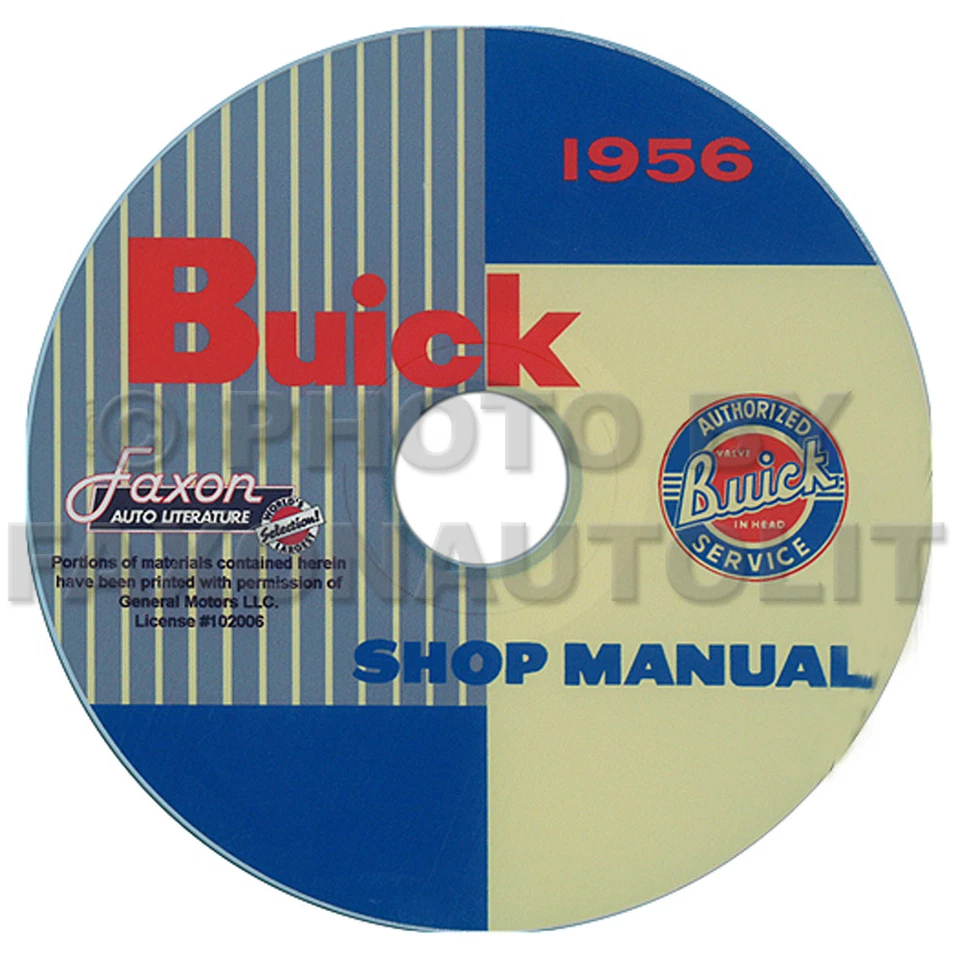 1956 Buick Tienda Manual On Cd-Rom Especial Super Siglo Roadmaster Reparación - Imagen 1 de 1