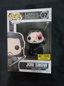 FUNKO POP ! JOHN SNOW 07 HOT TOPIC EXCLUSIVE GAME OF THRONES Bloody John Snow - Picture 1 of 6