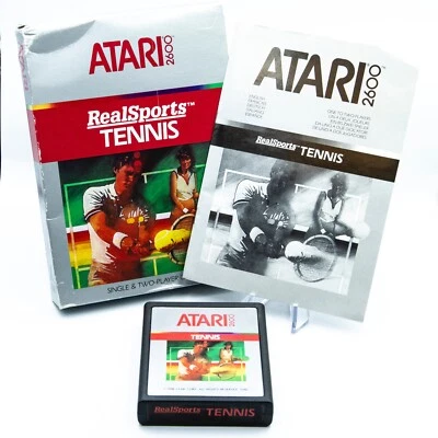 RealSports Tennis Atari 2600 | Cartridge Box Manual CIB | Tested & Working - Image 1 of 4