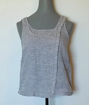 Женская майка Willi Smith 100% лен белая/синяя в полоску S - Изображение 1 из 4