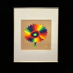 Ay-O "Flower" 90/150 Siebdruck Autogramm sehr gut - Bild 1 von 11