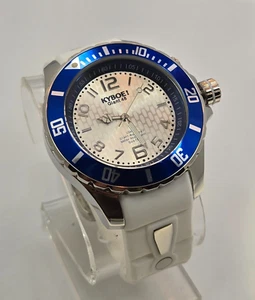 KYBOE! Giant Mariner 48mm White Blue Water Resistance Quartz Watch MS.48-003.15 - Picture 1 of 9