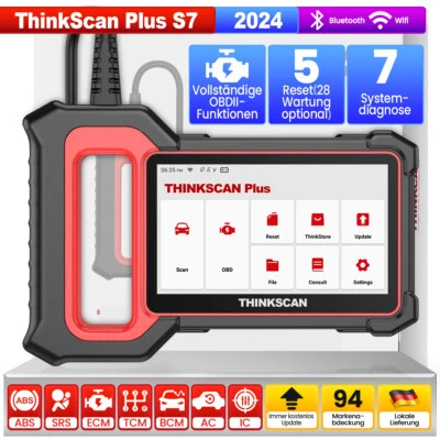 ThinkScan Plus S7 Profi OBD2 Diagnosegerät KFZ Auto Scanner 5 Reset 7 Systeme DE - Bild 1 von 4