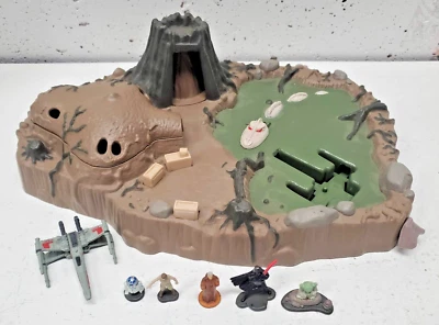 COMPLETE Star Wars Micro Machines Degobah Playset 1994 Yoda Darth Vader Luke R2 - Image 1 of 3