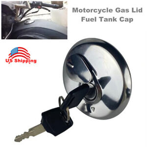 Universal Motorcycle Gas Lid Fuel Tank Cap Cover with Key Lock Set for ATV Quad