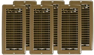 Continental Industries Brown Floor Register 4" x 10" (6 Pack) - Picture 1 of 4