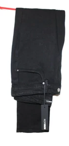 Novamen Jasper Slim Jeans Ripped Knee 36 Black Distressed Cotton Blend - Picture 1 of 4